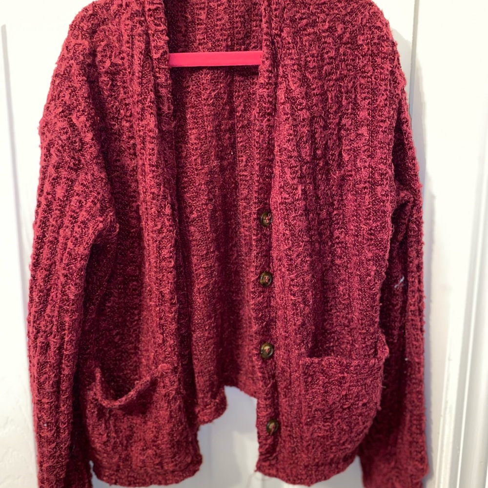 Girls fuzzy cardigan